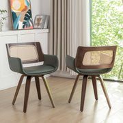 Cane-Back Swivel Armchair Dining Chair – dining room set (view 6) | Roost & Roam