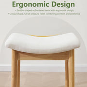 Upholstered Saddle-Seat Vanity Stool (view 8) | Roost & Roam