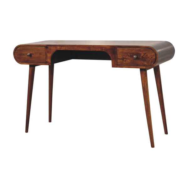 Arch-Edge Mango Wood Writing Desk