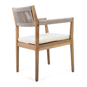 Acacia Wood Rope-Weave Outdoor Dining Set