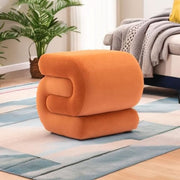 Velvet S-Curve Upholstered Ottoman – ottoman (view 5) | Roost & Roam