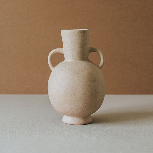 Handled Stoneware Amphora Vase