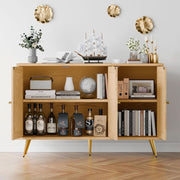 Rattan Door Natural Finish Buffet Pair – buffet (view 3) | Roost & Roam