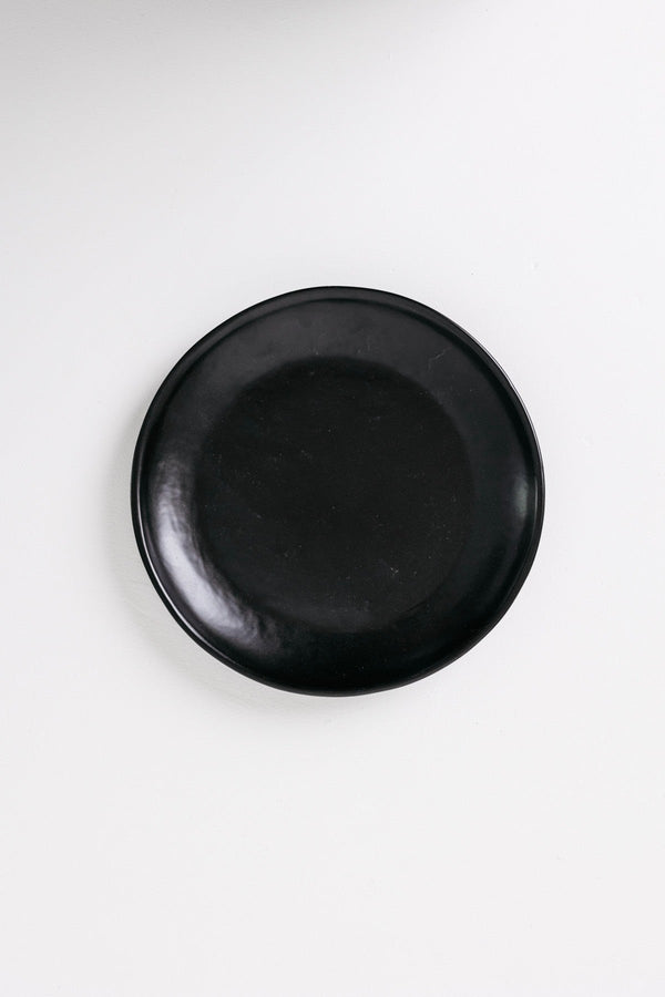 Matte Black Ceramic Dinner Plate Set
