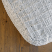 Striped Woven Ottoman Pouf