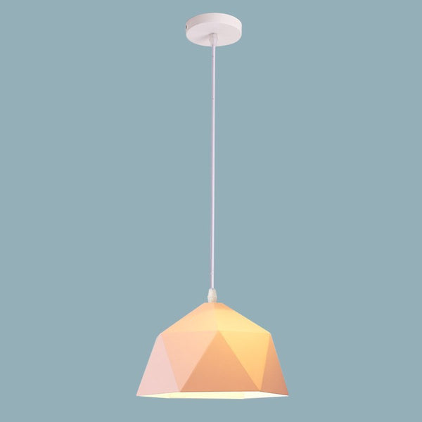 Geometric Faceted Iron Pendant Light