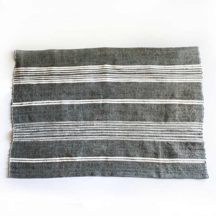 Hand-Woven Stripe Cotton Bath Mat