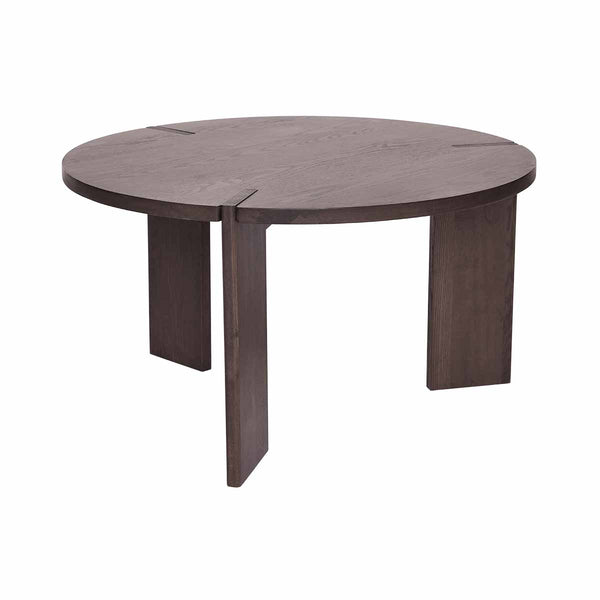 Dark Stained Ash Round Coffee Table