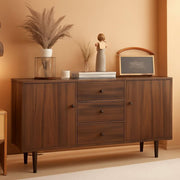 Wood-Grain Three-Drawer Buffet Cabinet – buffet | Roost & Roam