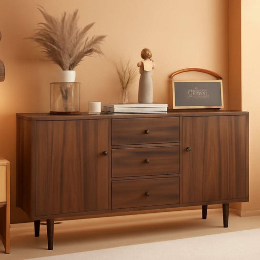 Wood-Grain Three-Drawer Buffet Cabinet – buffet | Roost & Roam