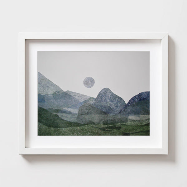 Monotype Landscape Framed Large Print