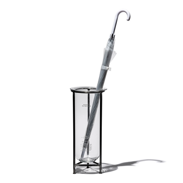 Clear Glass Tube Vase With Stand