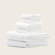 Waffle-Weave Cotton Bath Towel Set