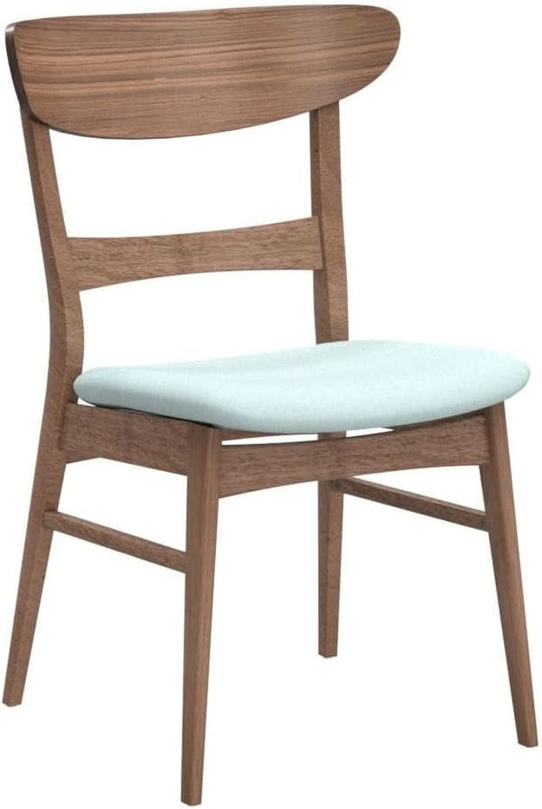 Mid-Century Upholstered Wood Dining Chairs Set of 4