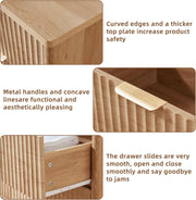 Fluted Wood-Grain Six-Drawer Dresser – chest (view 7) | Roost & Roam