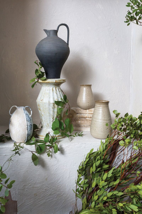 Close-up of material and construction detail — Matte Charcoal Terracotta Jug