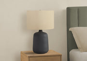 Close-up of hand-thrown stoneware glaze and texture detail — Matte Ceramic Table Lamp