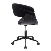 Mid-Century Upholstered Swivel Office Chair