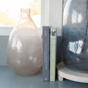 Hammered Glass Teardrop Vase
