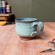 Wheel-Thrown Speckled Stoneware Teacup