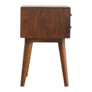 Brass Inlay Mango Wood Nightstand