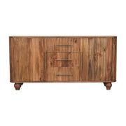 Mango Wood Brass-Handle Sideboard