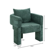 Chenille Three-Leg Accent Chair — alternate view or variant option