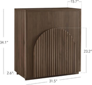 Arched Reeded-Door Walnut-Finish Sideboard