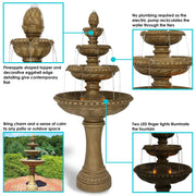 Four-Tier Resin Outdoor Fountain