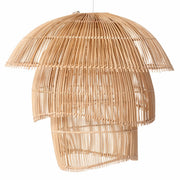 Natural Rattan 3-Tier Pendant Light