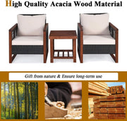 Wicker & Acacia Outdoor Seating Set (view 6) | Roost & Roam