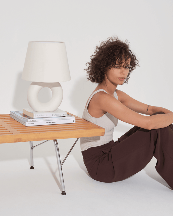 Ring-Base Ceramic Table Lamp