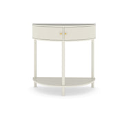 Half-Moon Fluted Console Table with Drawers