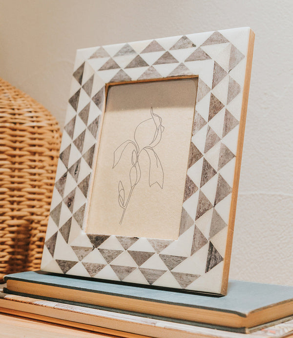Mosaic Bone Tile Picture Frame