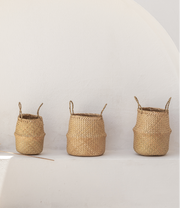 Chevron Seagrass Storage Basket