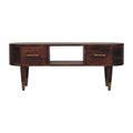 Curved Mango Wood Media Console