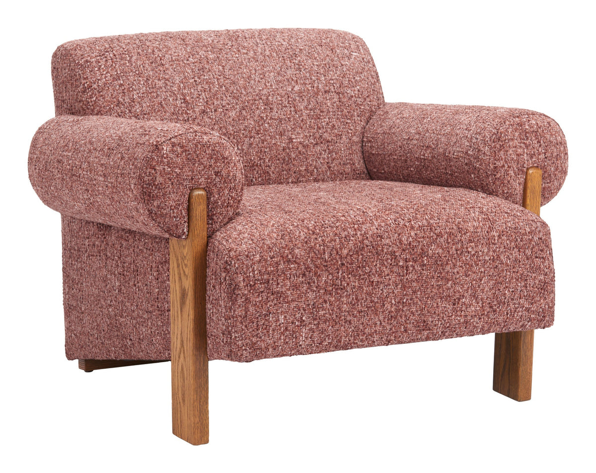 Copper Textured Fabric Accent Chair