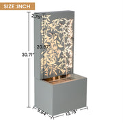 Leaf Cutout Metal Outdoor Water Fountain — alternate view or variant option