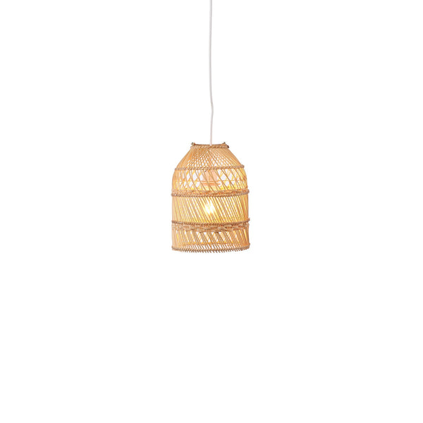 Woven Rattan Bell Pendant Light