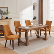 Channel-Tufted Ochre Upholstered Dining Chairs — additional product view 20