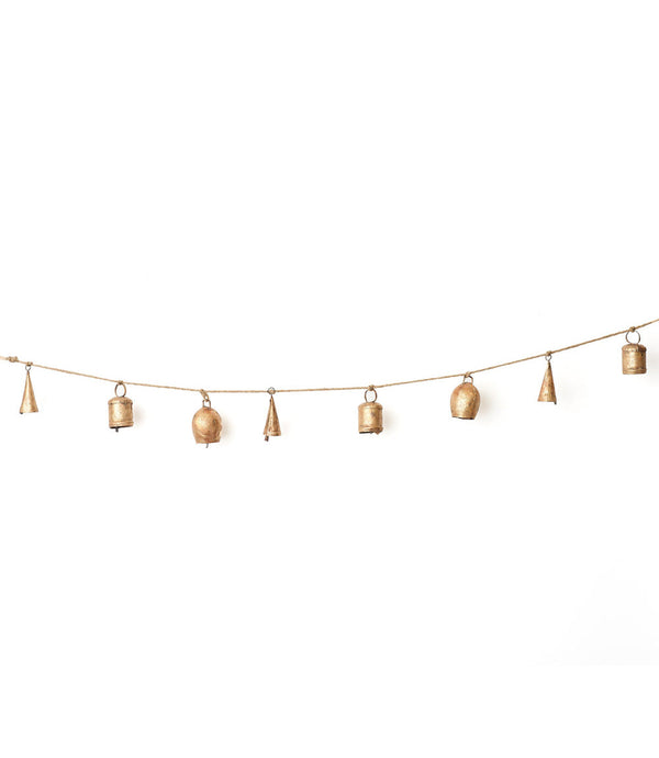 Brass-Tone Metal Bell Hanging Garland