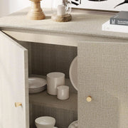 Linen-Texture Two-Door Storage Sideboard (view 6) | Roost & Roam