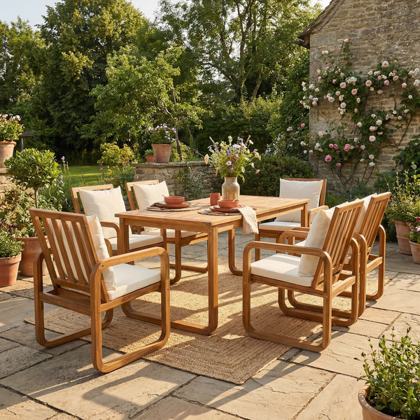 Acacia Wood Outdoor Dining Set