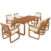 Acacia Wood Outdoor Dining Set