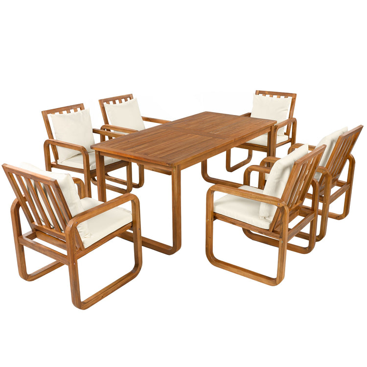 Acacia Wood Outdoor Dining Set