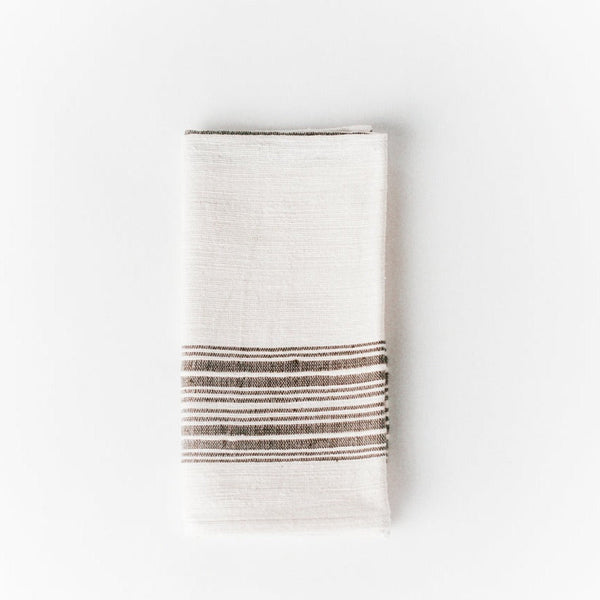 Hand-Spun Striped Cotton Napkin Set