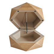 Geometric Hexagon Flip-Top Storage Coffee Table