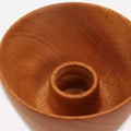 Mahogany Bowl Taper Candleholder Set