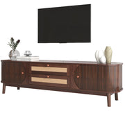 Fluted Rattan-Front Media Console
