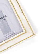 Bone Tile Brass Inlay Picture Frame